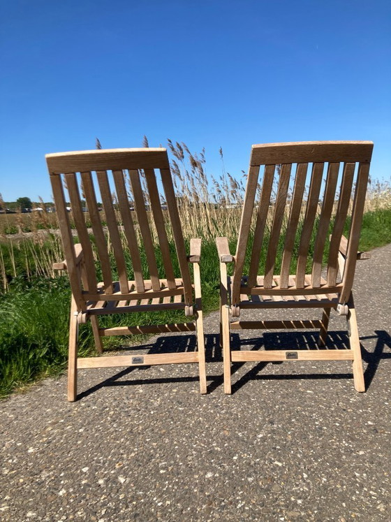 Image 1 of 2 top kwaliteit Gloster teakhouten tuinstoelen verstelbare rugleuning als NIEUW