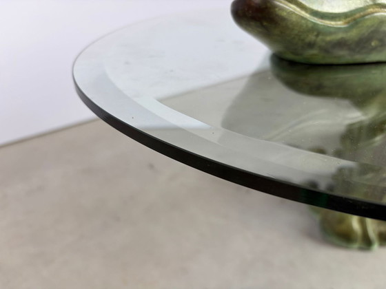 Table basse dauphin en laiton, années 1970 - France – Tables basses, Glass, Brass (photo 6 of 13)