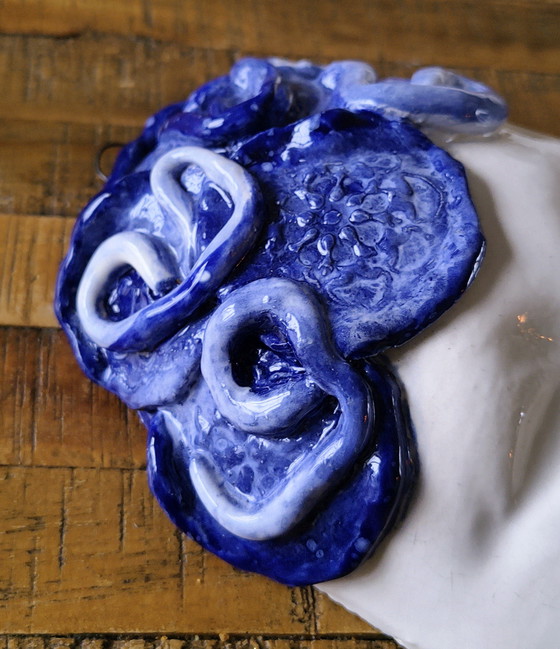 Image 1 of Ensemble de sculptures en céramique émaillée d'Italie.