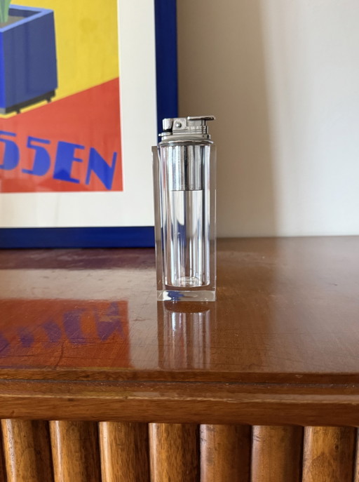 Briquet de table en lucite claire, Italie, 1970