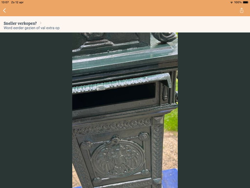 Brievenbus aluminium nostalgisch zeer mooie geheel gerestaureerd 