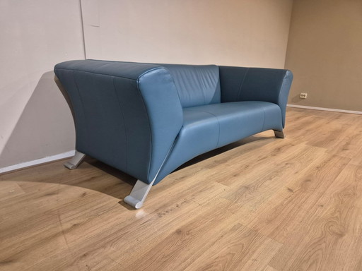 50% DE RÉDUCTION Rolf Benz 322 - Cuir Petrol -2.5 Seater - Showroom model