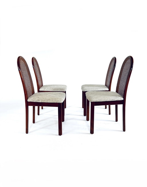 4x chaise de salle à manger en sangle '70