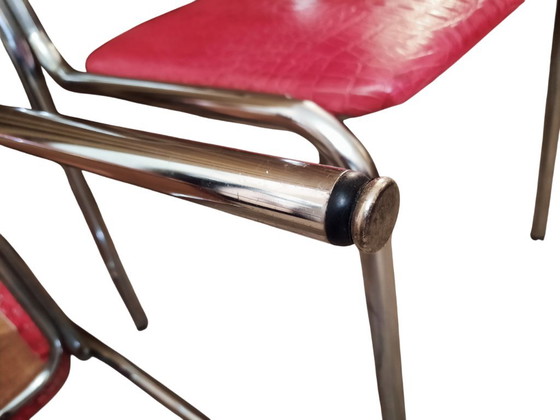 2 Vintage Leather Chairs 60s 70s – Dining chairs, Chrome (photo 6 of 7)