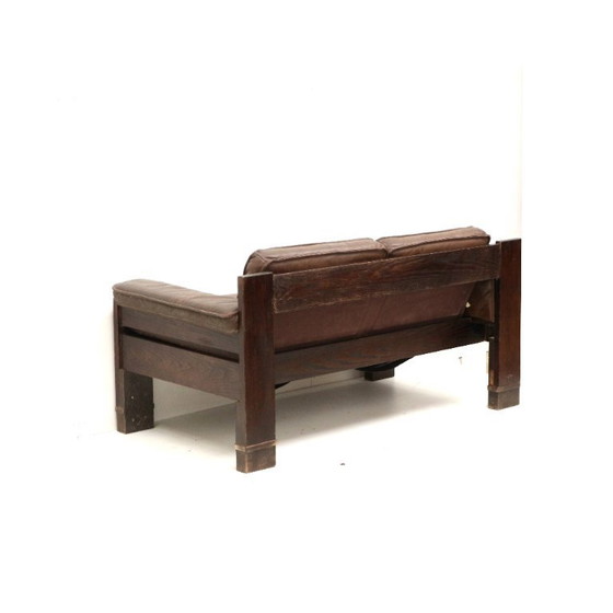 Image 1 of Canapé vintage Mid Century design en cuir 757 par Harry de Groot pour Leolux, 1970