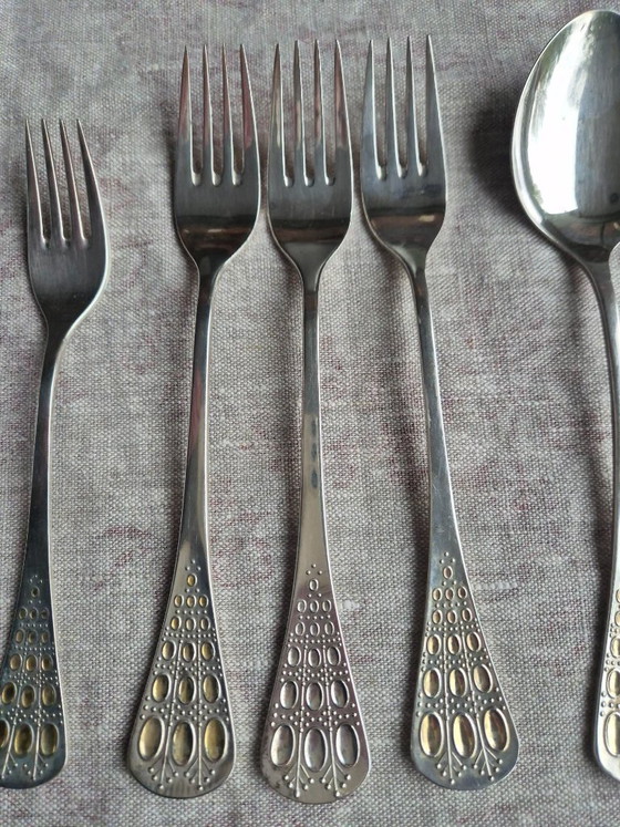 Rosenthal Cutlery Set with Golden Accents, Silver, Klassiek (photo 4 of 9)