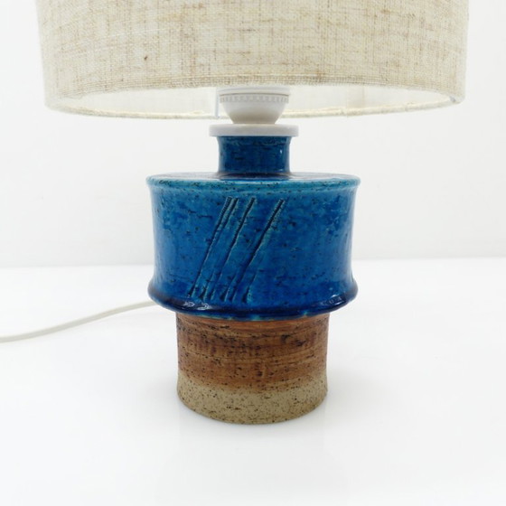 Lampe de table en grès bleu par Inger Persson pour Rörstrand, Suède, années 1960 – Ceramic (photo 2 of 7)