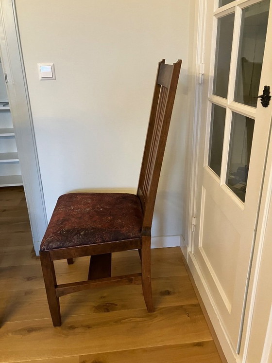 Image 1 of Solid cherry wood dining table and 6 chairs