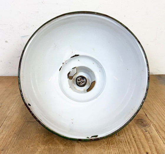 Image 1 of Industrial Green Enamel Factory Pendant Lamp from Maxlume, 1960s