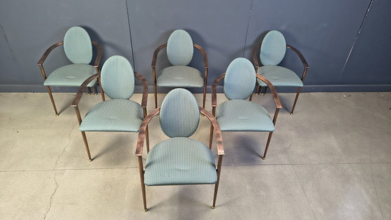 Image 1 of Post modern dining chairs by Belgochrom, set of 6 - 1980s