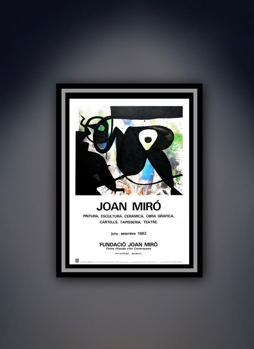 Joan Miro: "Pintura, Escultura Ceramica, 1982" Exhibition Poster For The Exhibition In Barcelona In 1982