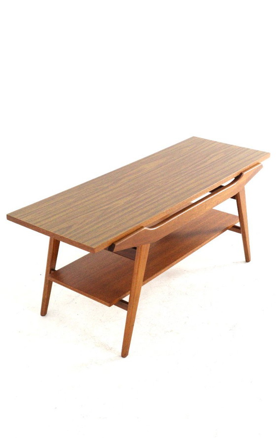Tavolino da caffè vintage in teak con piano reversibile restaurato, Tavolini da caffè, Legno, Marrone (foto 12 di 15)