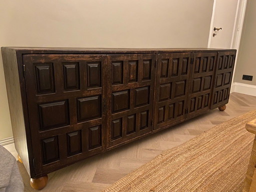 Brutalist Spaans dressoir eiken