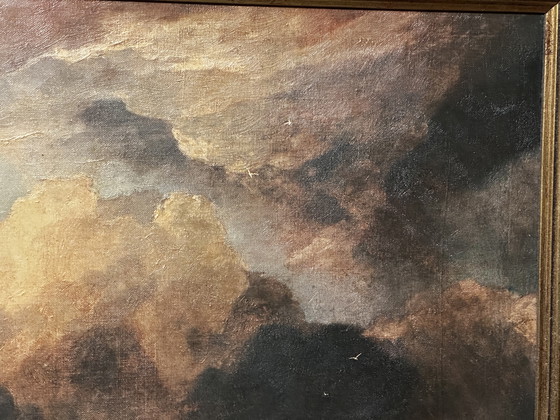 Image 1 of D'après J.M.W. Turner (1775-1851) - Jetée de Calais - Huile sur toile encadrée 104 x 81 cm