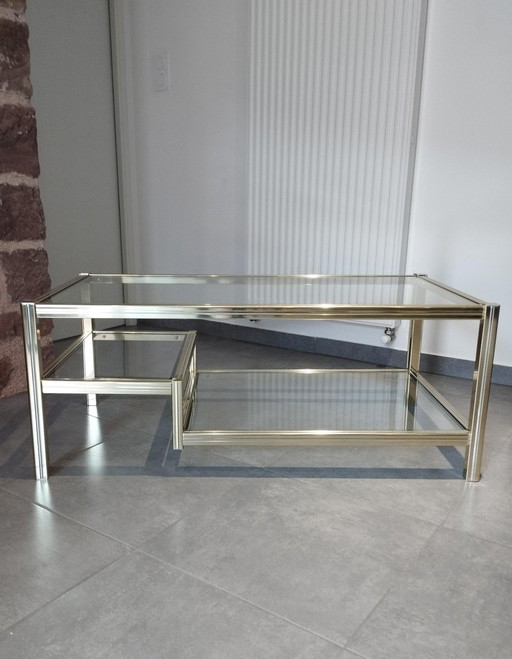 Coffee Table With 3 Glass Tops