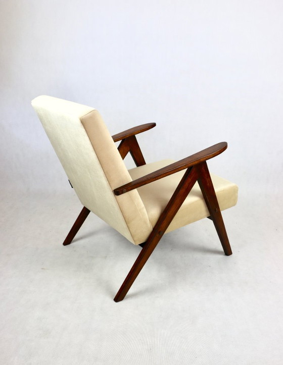 Image 1 of Sillón modelo B-310 en terciopelo claro beige, años 70