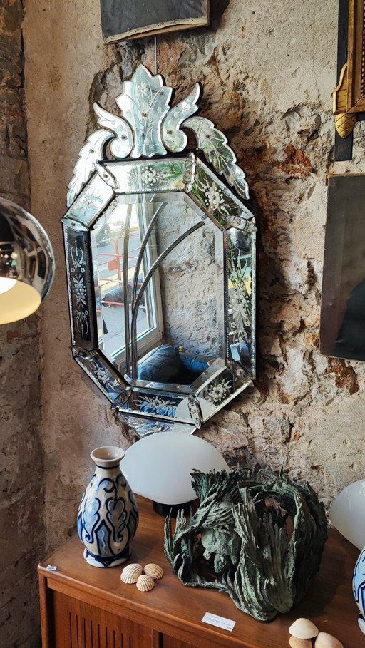 Venetian Murano glass mirror - 19th century