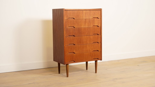 Commode danoise vintage | Teck | 6 tiroirs | 106 cm