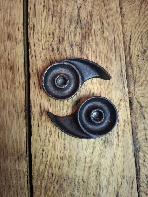Rare Mid Century modular Danish candlesticks