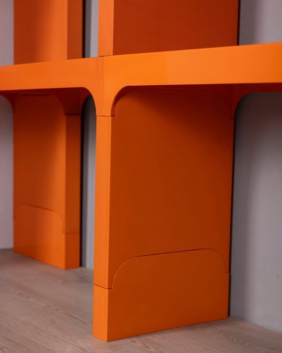 Image 1 of Bibliothèque d'angle vintage en plastique des années 1970, conçue par Olaf Von Bohr pour Kartell