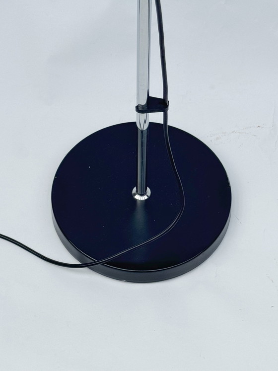 Image 1 of Lampada da terra vintage Dijkstra con globo a forma di occhio in acrilico marrone | Design olandese anni '70