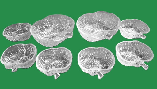 Set of 8 Vintage Covetro Apple Glass Bowls