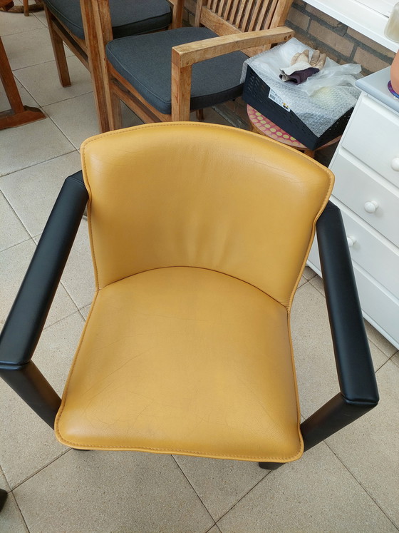 Image 1 of 4xsedie Leolux (CACHUCHA), pelle Wapity. Il designer Hugo de Ruiter.
