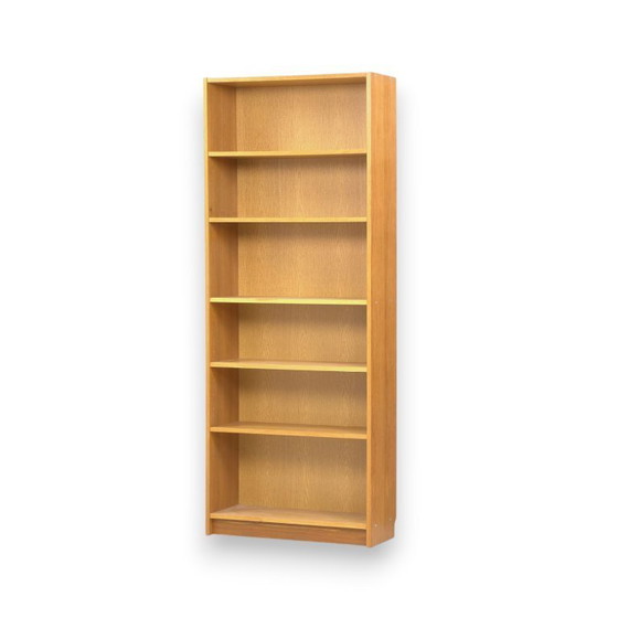 Image 1 of Bibliothèque vintage scandinave en chêne – 200 cm – 5 compartiments – XXe siècle