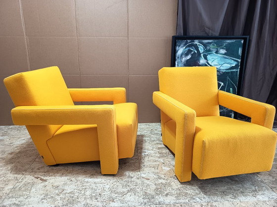 Image 1 of CASSINA 2x Poltrona 637 Utrecht 2024 (NUOVO, mai usato) in lana gialla KVDRAT € 6.600
