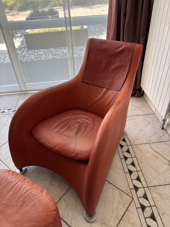 Poltrona Loge Montis Gerard Van De Berg comprensiva di pouf – Poltrone, Leather (photo 7 of 8)