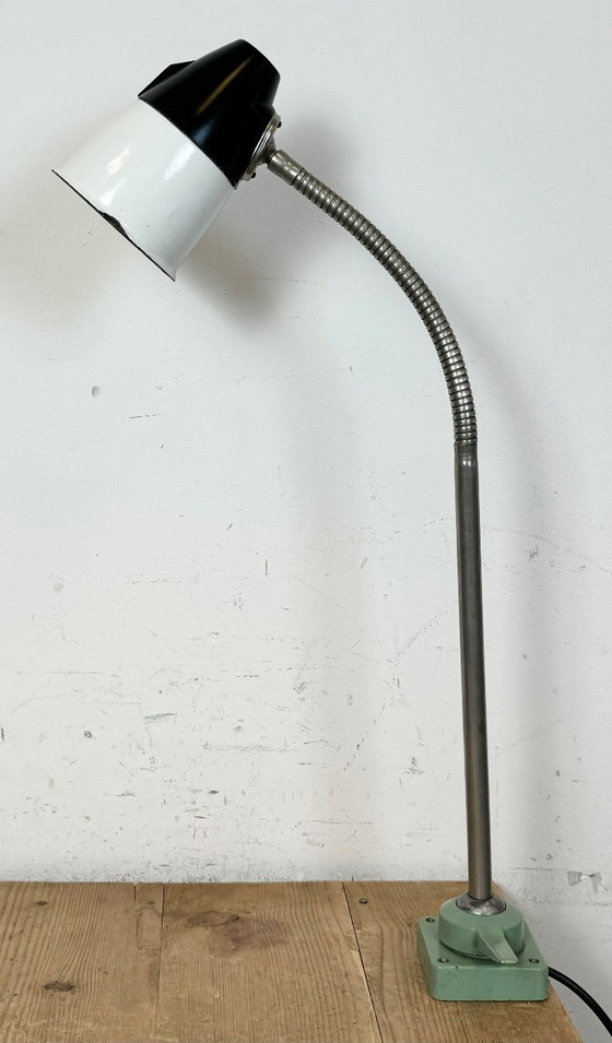Image 1 of Industrial Soviet  Gooseneck Work Table Lamp, 1960s