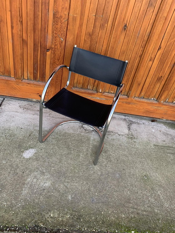 Set of Vintage Italian Bauhaus Chrome Dining Chairs, 1970s (photo 4 of 9)