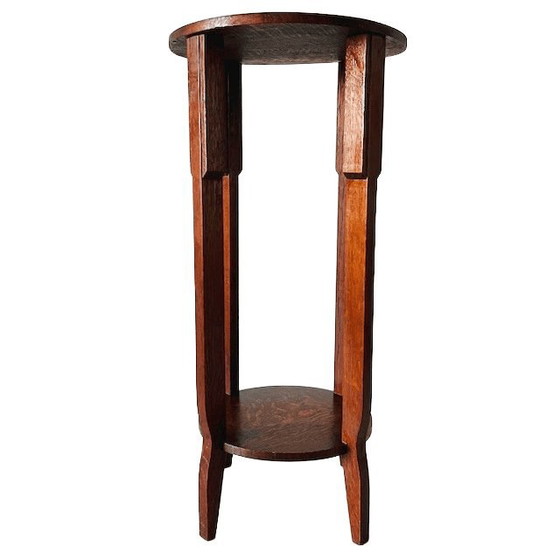 Image 1 of Vintage art deco plant table Amsterdam School side table 1930s