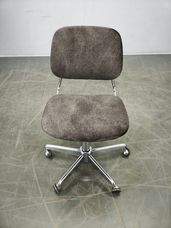 Image 1 of Italienischer Drehstuhl mit Chromfuß, 1970er Jahre