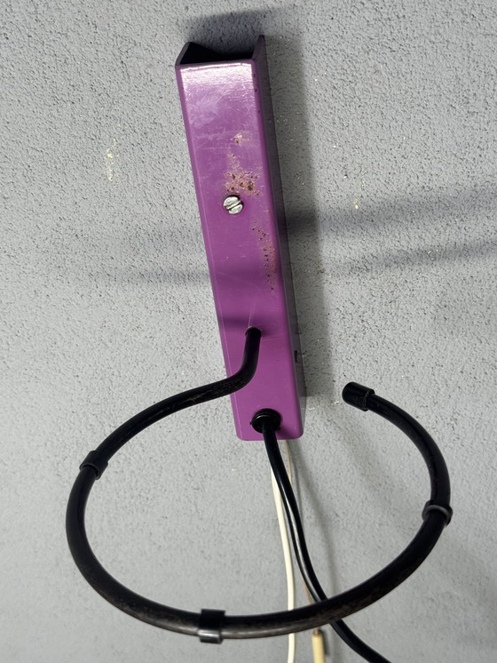 Image 1 of Purple wall lamp in retro Gepo style