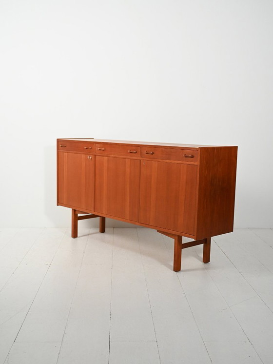 Image 1 of Zweeds dressoir van teakhout uit de jaren 1950-1960