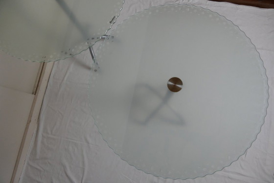 Image 1 of set vintage Italiaans design glazen tafels Rimadesio