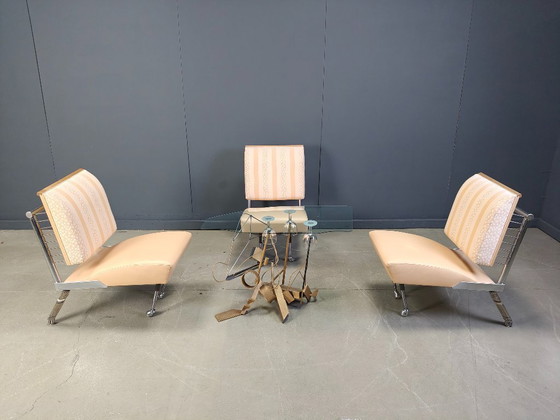 Image 1 of Sculptural lounge chair set with coffee table, 1996