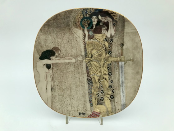Image 1 of Set of 8 Gustav Klimt porcelain collectible plates, with certificates