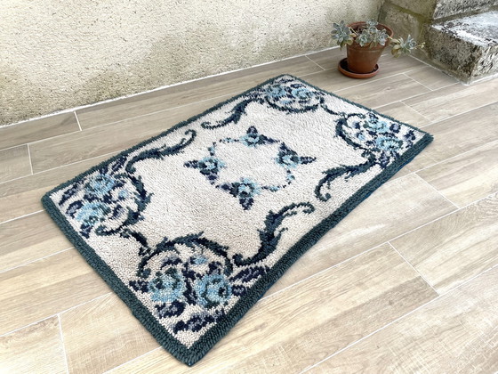 Image 1 of Bohème-Teppich Reine Wolle Blau - 125x78cm