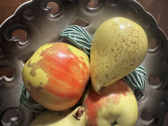 Image 1 of Vintage assiette Barbotine en ajourée