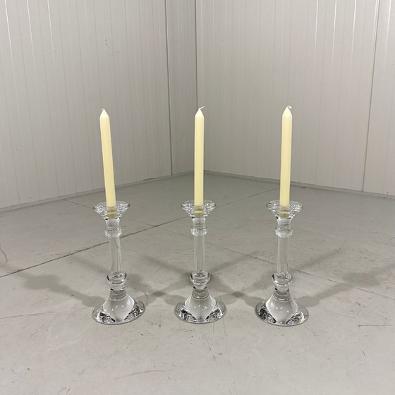 Image 1 of 3 X Ingo Maurer kristallen kandelaars voor Val St Lambert, België 