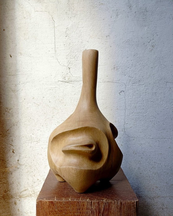 Carved Solid Oak Vase / Sculpture – Renat Shuteev, Wood (photo 3 of 8)