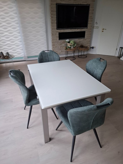 Table de Salle à Manger Extensible 130/195/260 * 90 - Designer Italien