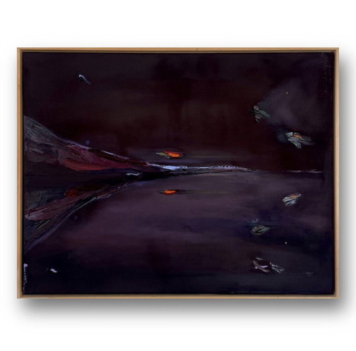Rubis d'hiver - peinture à l'huile