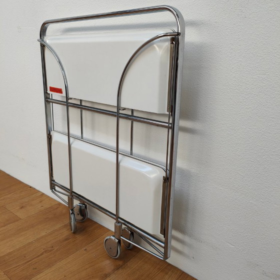 Image 1 of Vintage Barcart Drankkar Trolley Butlerwagen Serveerwagen. Opklapbaar