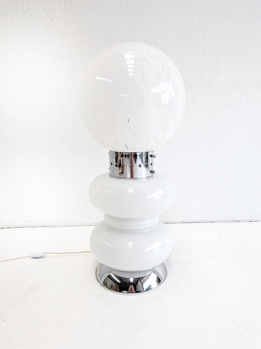 Lampada da terra italiana in vetro di Murano, stile Space Age, anni '70 – vloerlampen, Glass, Chrome (photo 2 of 5)