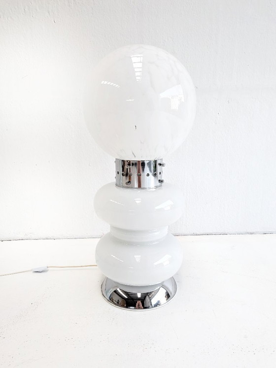 Lampada da terra italiana in vetro di Murano, stile Space Age, anni '70 – Lampade da terra, Glass, Chrome (photo 2 of 5)