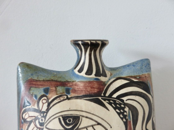 Image 1 of Jarrón de cerámica "Alfajar" España, estilo Picasso, años 80