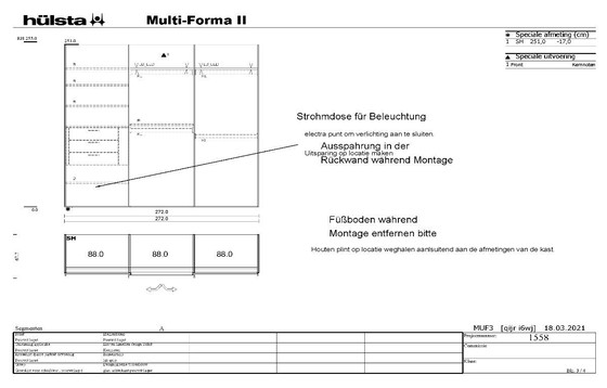 Image 1 of Hulsta Multi-Forma II - Kleiderschrank - drei Schiebetüren